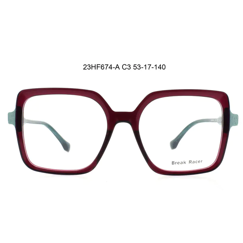 Rectangle Acetate Glasses Frame