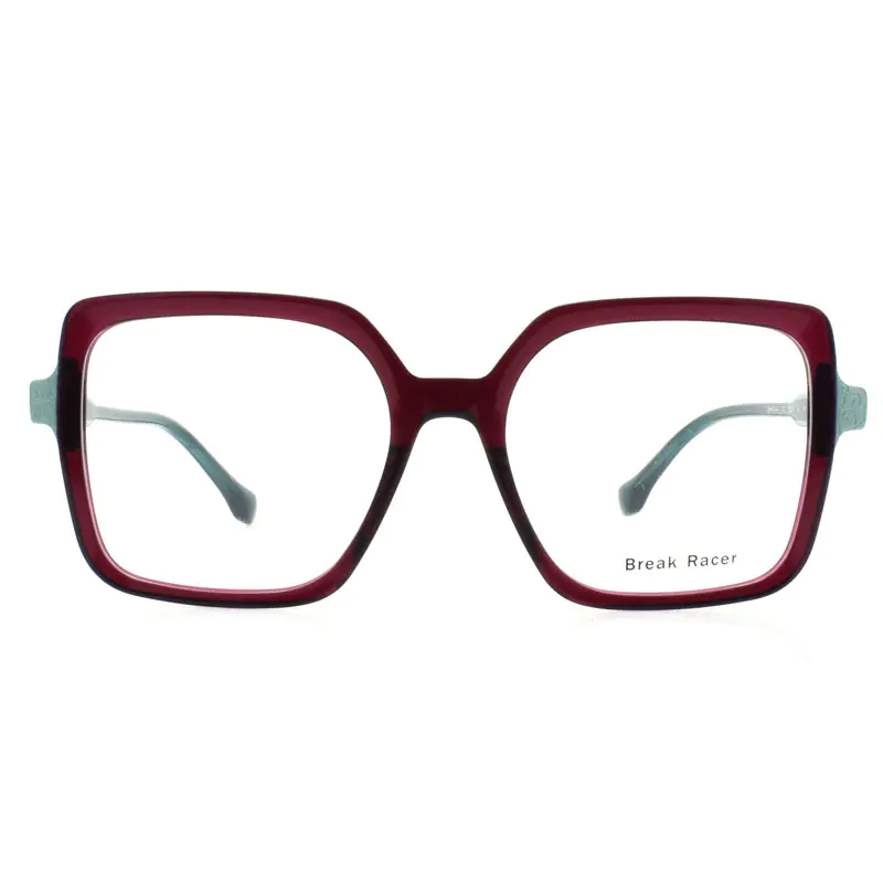 Monture de lunettes rectangulaire en acétate